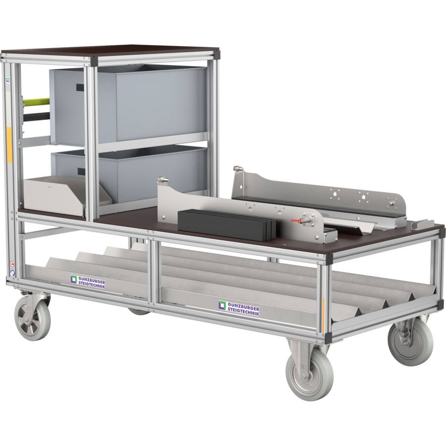 Carrito motobomba con mangotes horizontales