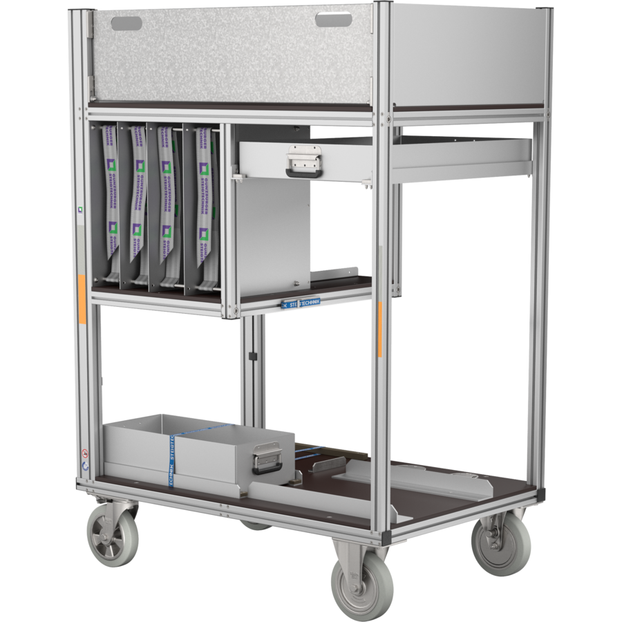 Carrito inundaciones y limpieza