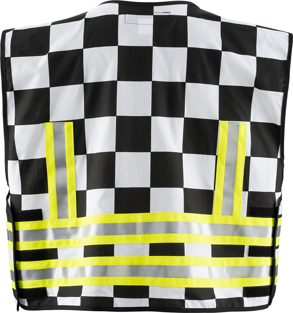 CHALECO DE MANDO BLANCO Y NEGRO